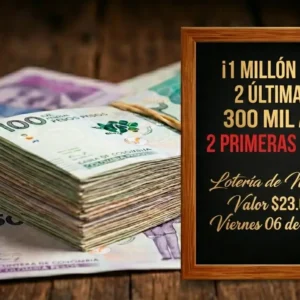 1 millón a las 2 últimas y 300 mil a las 2 primeras cifras | Lotería de medellín | Valor 23 mil | Vienes 06 de febrero