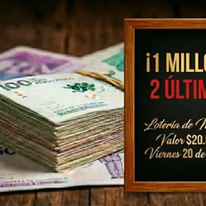 1 millón con las 2 últimas cifras de la lotería de medellín | valor 20 mil | Viernes 20 de febrero