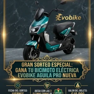 Bicimoto eléctrica marca evobike aguila pro nueva | Juega el 17 de abril con las 3 últimas cifras de la lotería de medellín | valor 10 mil pesos